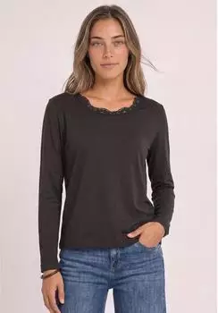 Street One Langarm Shirt mit Rundhals und Spitze (A32591517874)