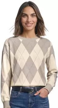 Street One Shirt mit Argyle-Muster und Schmucksteinen (A32607537727)