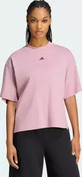 Adidas 3 Stripes Studio Boyfriend T-Shirt Magic Mauve (Le5523)