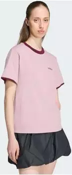 Adidas Seasonal Essentials Colorpop T-Shirt Mit Aufgestickter Grafik Magic Mauve/Maroon (Kv6869)