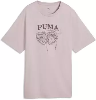 Puma Graphics Relaxed Charm Tee T-Shirt (694008) pink