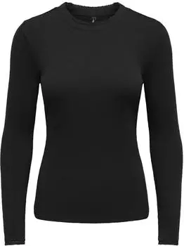 Only Onlleslie L/S Lace Mix Top JRS (15277888) schwarz