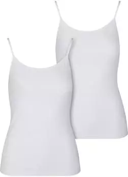 Urban Classics Ladies Basic Tank Top Cotton Lace 2-Pack (TB7673A) white