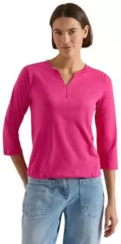 Cecil 3/4-Arm Shirt mit Split Neck (33218940) pink flash