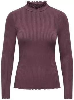 JDY Fransiska Slim Fit Langarm Top brombeer