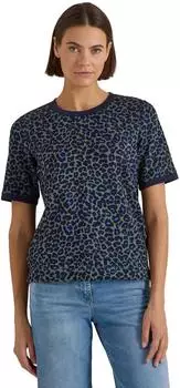 Cecil Round Neck Shirt mit Leomuster (B325684) dried olive green