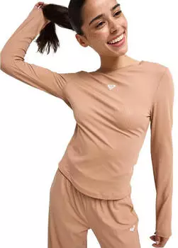 Roxy Everyday Flow Crossed Back Tee Kurz&auml;rmliges Strickoberteil cafe au lait