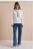 Cecil Langarmshirt in Unifarbe vanilla white