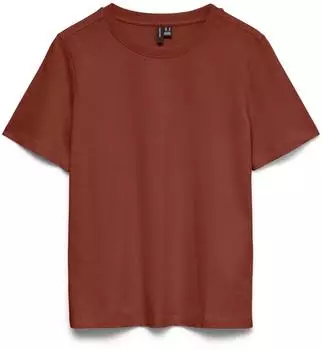 Vero Moda VMPAULINA SS T-SHIRT GA JRS NOOS Kurzarmshirt (10316991) burnt henna/rostrot