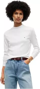 Tommy Hilfiger Slim Cody Mock-NK LS Slim Fit Langarmshirt (143422529) ecru