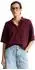 Marc O'Polo Poloshirt aus Crinkled Organic Cotton-Mix (5000008117) merlot red