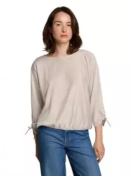 Tom Tailor Structured Stripe T-Shirt (1035680) small beige white stripe
