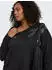 Only CARALBA L/S V-NECK DECO TOP JRS BF Regular Fit (34549043) schwarz detail:silber stone leafs