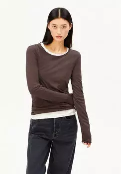armedangels EINIAARA SOFT LANGARMSHIRT | 100% Bio-Baumwolle - braun ( ) (30007113-3637)