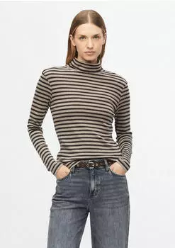 s.Oliver Gestreiftes Rollkragen-Shirt im Slim Fit braun 2182298.96G4.