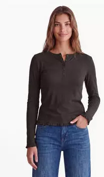 Street One Langarm Shirt mit Rundhals und R&uuml;schen (F32609117850)