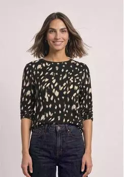 Street One Langarm Shirt mit Rundhals und Rehmuster (A32608330001)