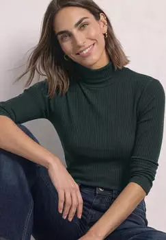 Street One Basic Shirt in Unifarbe mit Rollkragen (A32604018101)