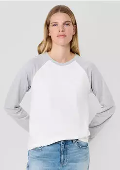 s.Oliver x Heidi Klum: Raglanshirt mit Colour-Blocking (2188319) grau/creme