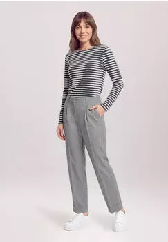 Betty Barclay Kurzarmshirt mit U-Boot-Ausschnitt und Streifenmuster (51883100) grau/wei&szlig;