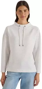 Cecil Langarmshirt mit Tunnelzugband am Kragen (B325860) light grau melange