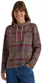 Cecil Sweatshirt mit Funnel Neck und Muster (B326076) schwarz toffee braun