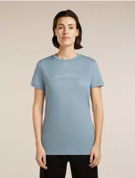 Icebreaker Merino 150 Tech Lite SS Tee Sparkling Stars Kurzarmshirt (0A576M) flint blue