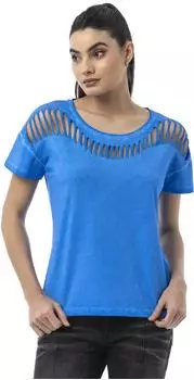 Cipo & Baxx T-Shirt mit Frontprint (90827750) blau