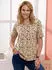 Sieh an! T-Shirt Longshirt Langarm beige-schoko-bedruckt