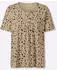 Sieh an! T-Shirt Longshirt Langarm beige-schoko-bedruckt
