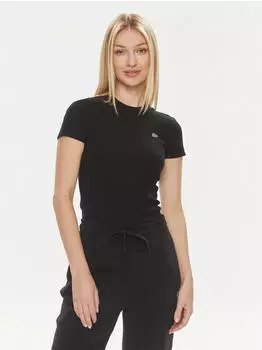 Lacoste Slim Fit T-Shirt kurzarm schwarz (Damen) (TF5538-00-031)