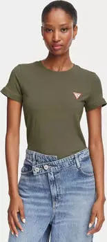 Guess SS CN Mini Triangle Tee Slim Fit T-Shirt (W2YI44-J1314) misty teal