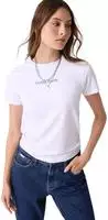Guess Jeans T-Shirt W4YI01 J1314 Wei&szlig; Slim Fit Female