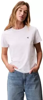 Calvin Klein Archive Jersey T-Shirt kurzarm brilliant white (Damen) (LV047B224GYAA)