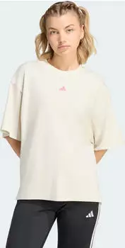 adidas 3 Stripes Studio Boyfriend T-Shirt kurzarm beige (Damen) (KX3166)