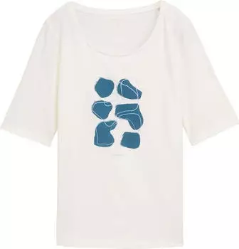 Tom Tailor Print T-Shirt kurzarm soft clear white (Damen) (1047062-10320)