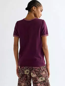 Wrangler Ringer T-Shirt kurzarm potent purple (Damen) (112386834)