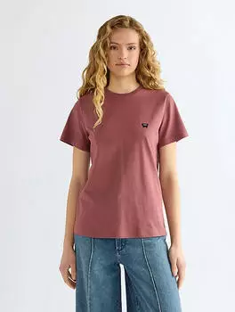 Wrangler Round T-Shirt kurzarm rose brown (Damen) (112386793)