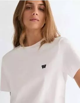 Wrangler Round T-Shirt kurzarm wei&szlig; (Damen) (112373024)