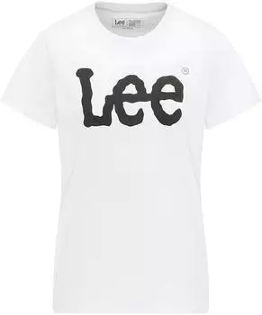 Lee Logo T-Shirt kurzarm wei&szlig; (Damen) (L42UER12)