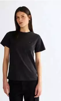 Wrangler Round T-Shirt kurzarm schwarz (Damen) (112373023)