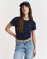 Gant T-Shirt Shield 4200200 Dunkelblau Regular Fit Damen