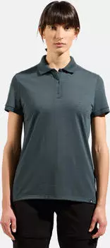 Odlo Ascent Natural Poloshirt kurzarm dark slate (Damen) (554211-10612)