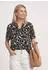Street One Blusenshirt mit Split Neck und Print T-Shirt kurzarm schwarz (Damen) (A34667620001)