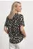Street One Blusenshirt mit Split Neck und Print T-Shirt kurzarm schwarz (Damen) (A34667620001)