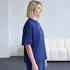 adidas 3 Stripes Studio Boyfriend T-Shirt kurzarm dark blue (Damen) (KY3136)