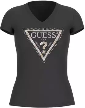 Guess Logo-Dreieck T-Shirt kurzarm (Damen)