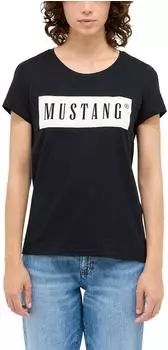 Mustang Alma Basic T-Shirt kurzarm schwarz (Damen) (1013932-4142)