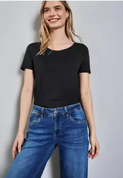 Street One Basic Gerda T-Shirt kurzarm schwarz (Damen) (A32289710001)