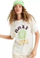 Roxy T-Shirt Hangloose Poster ERJZT06018 &Eacute;cru Regular Fit Creme Damen